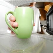 Picture Of Green Mug In Microwave
